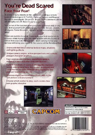 Resident Evil (US) box cover back